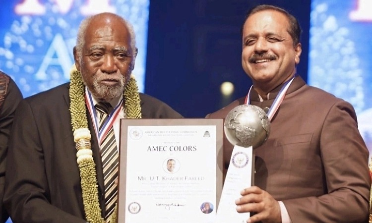Karnataka Health Minister U T Khader honoured with Global Civics Leadership Award in Chicago