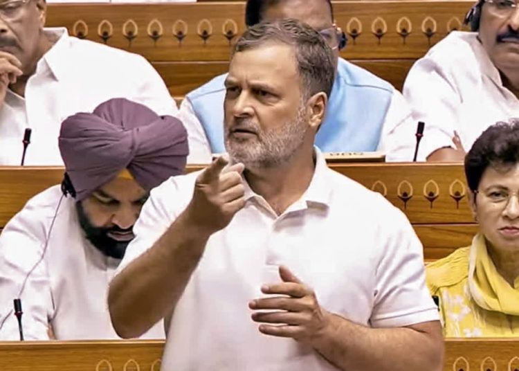 ‘Real Enemy’ Is RSS, They Want You To Be ‘Andhbhakts’: Rahul Gandhi Targets Union Govt in Lok Sabha