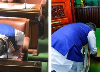 CM Shivakumar Bows Before Assembly Door, CM’s Chair Ahead of First Session