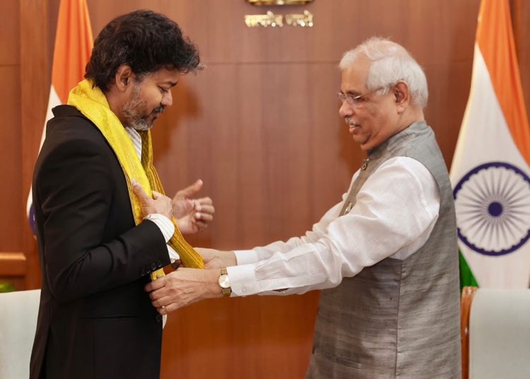 Vijay calls on Arlekar as he assumes full-time charge as Tamil Nadu Governor
